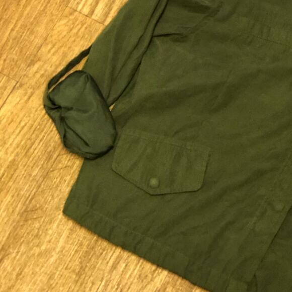 Brandy Melville Army Green Button Zip Front Utility Jacket Size One Si - Picture 8 of 16